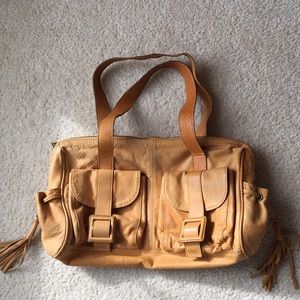 Mango Genuine Leather Handbag